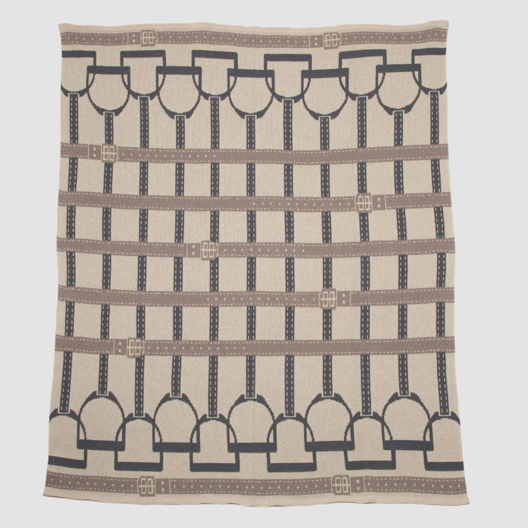 Eco Stirrup Throw Flax/Smoke/Hemp