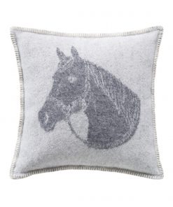 Horse Head Cushion Grey - Image 2